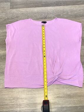 Halogen Lavender Twist-Front Crop Top